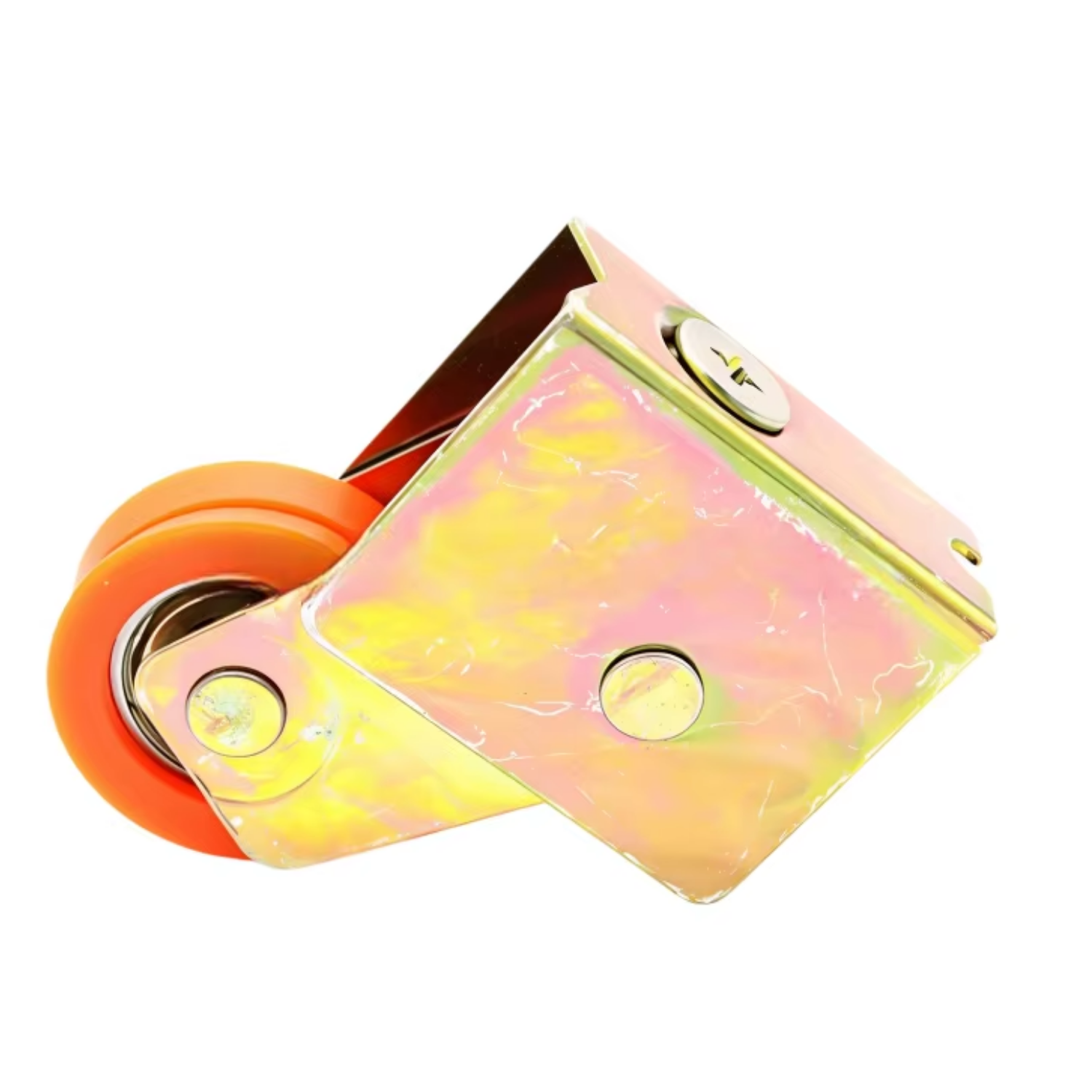 Adjustable roller assembly with nylon wheel for sliding windows and doors – front view